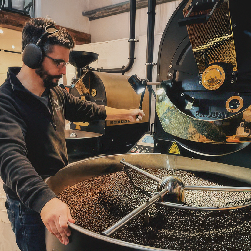 Buxton roaster working the Probat